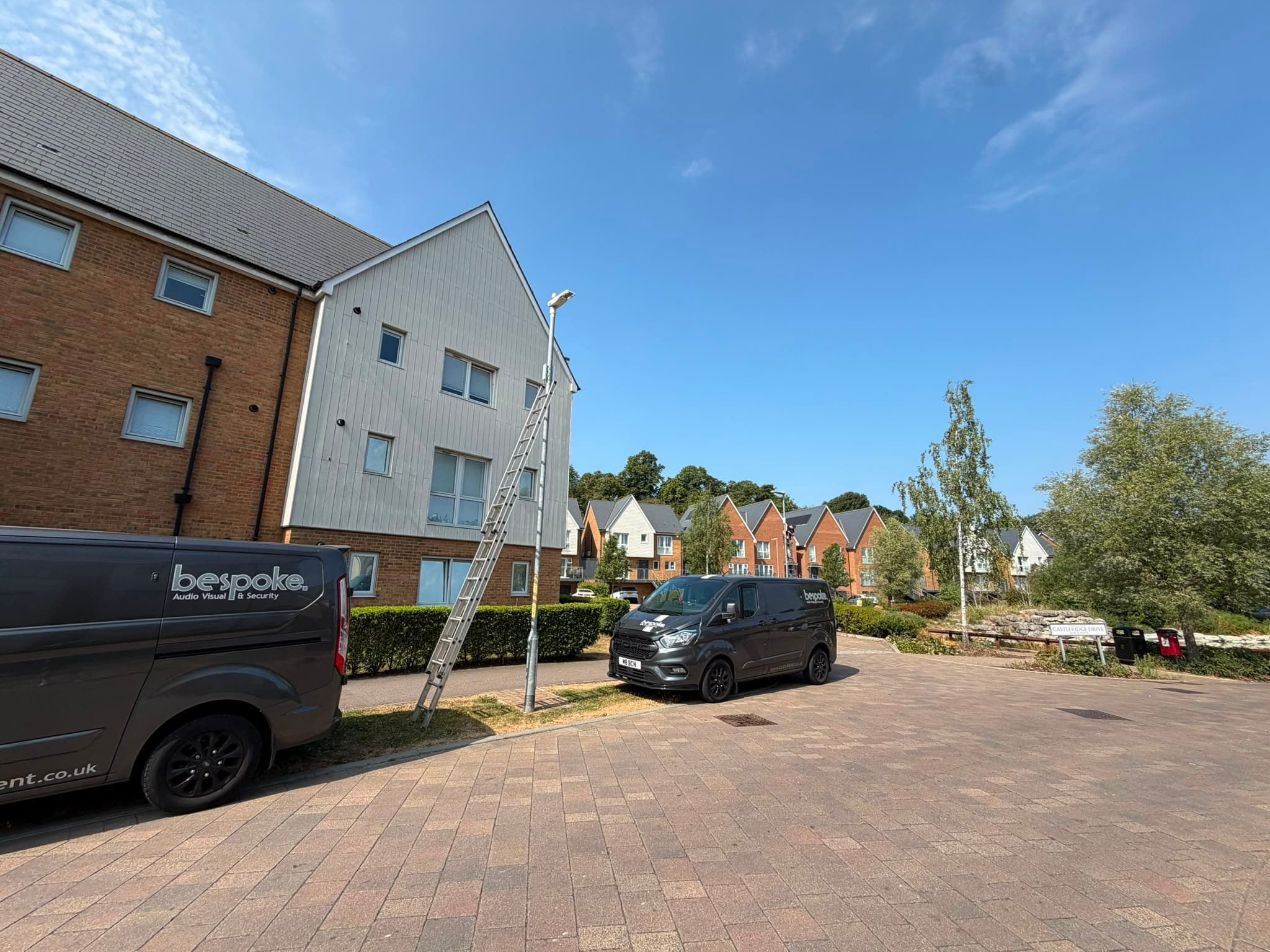 Bespoke AVS van during a CCTV installation
